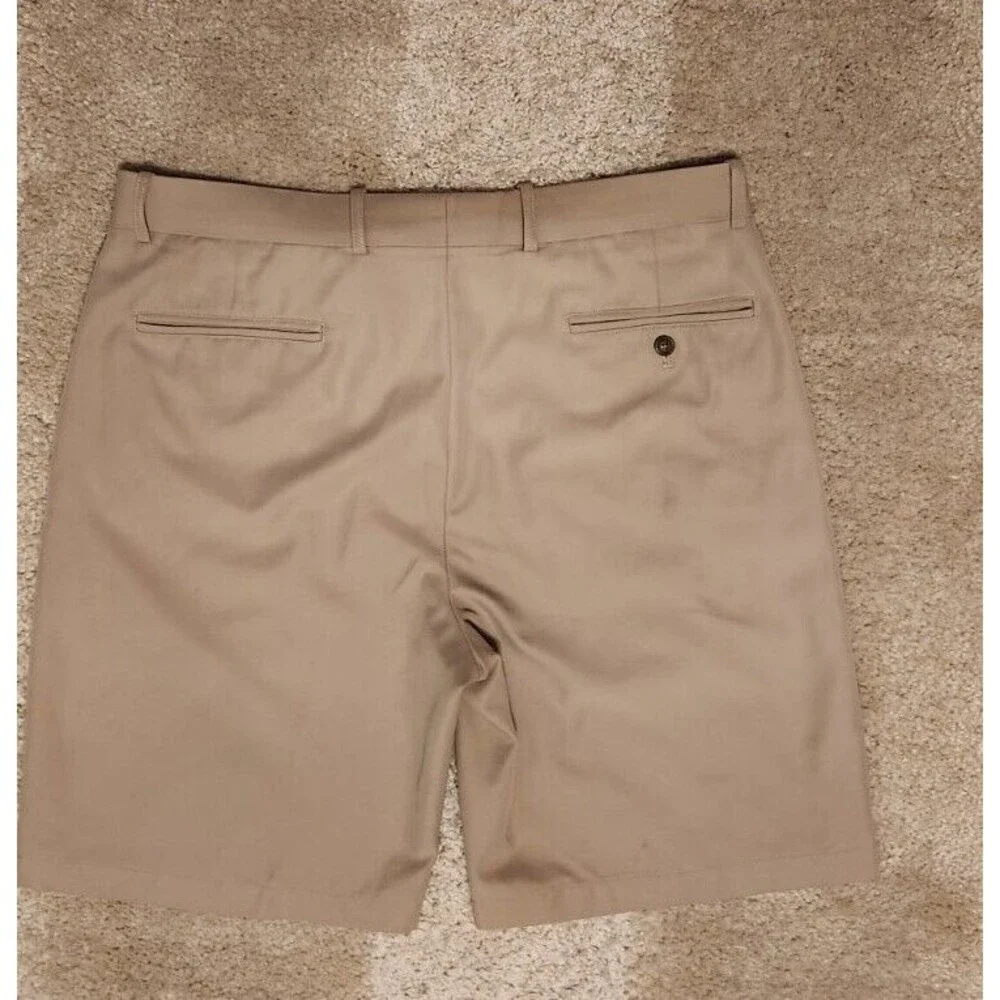 Walter Hagen Essentials Flat Front Performance Golf Shorts Mens Sz 36 Khaki